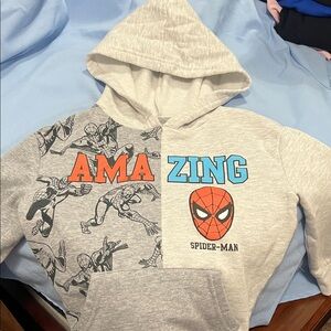 Jumping Beans Gray and Light Blue Spider-Man Hoodie